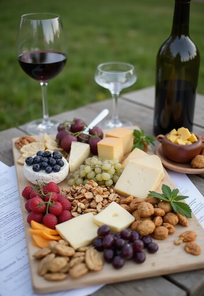 21 Outdoor Summer Party Ideas That Will Make You the Host Everyone Talks About! - 7. Wine and Cheese Soirée