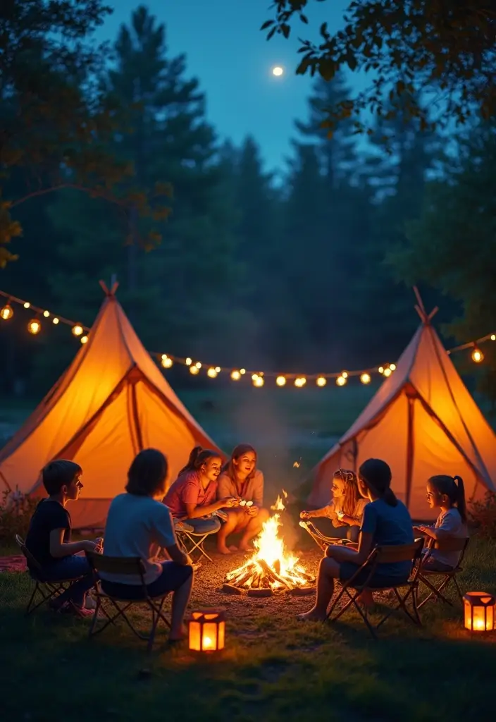 12 Backyard Party Ideas for Teens That Will Blow Their Minds (You Won't Want to Miss #6!) - 4. Backyard Camp-Out