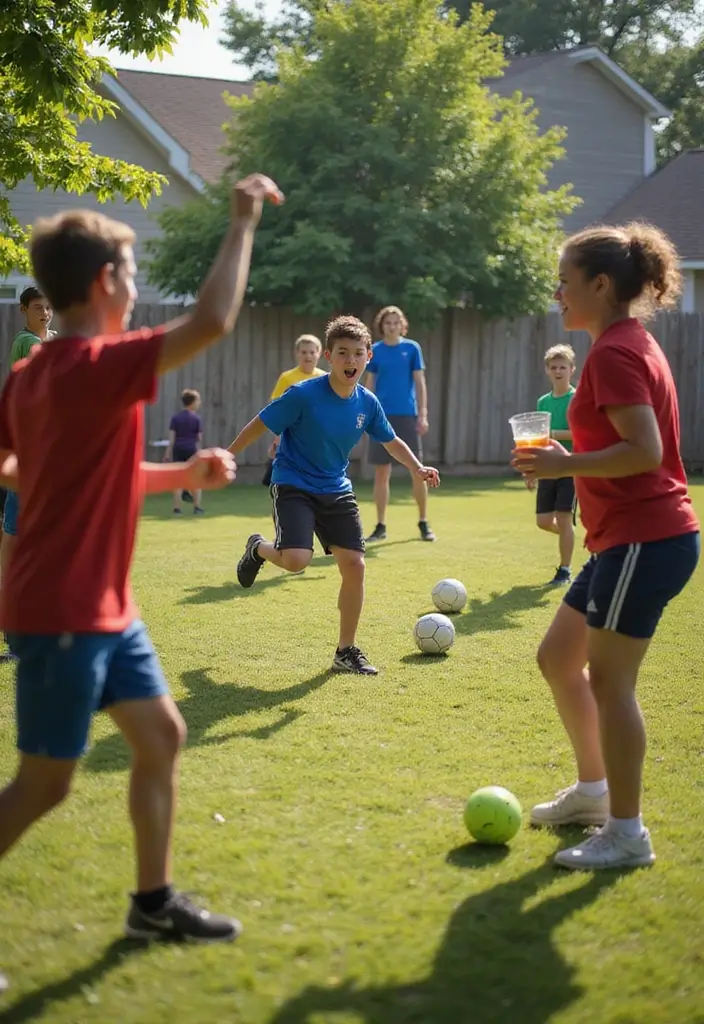 12 Backyard Party Ideas for Teens That Will Blow Their Minds (You Won't Want to Miss #6!) - 11. Sports Day Extravaganza