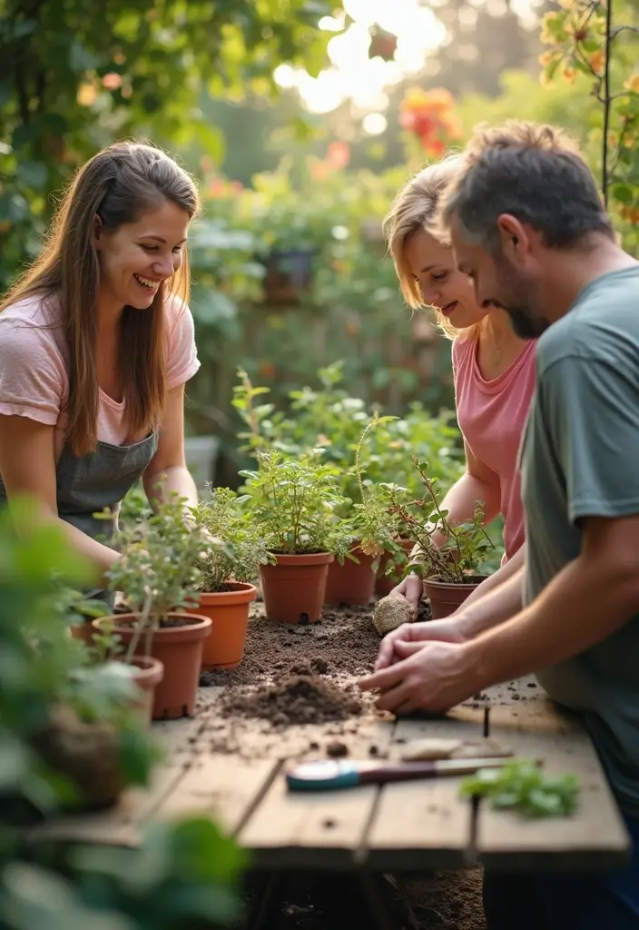 15 Unforgettable Outdoor Party Ideas for Adults That Will Light Up Your Backyard! - 12. Community Potting Party