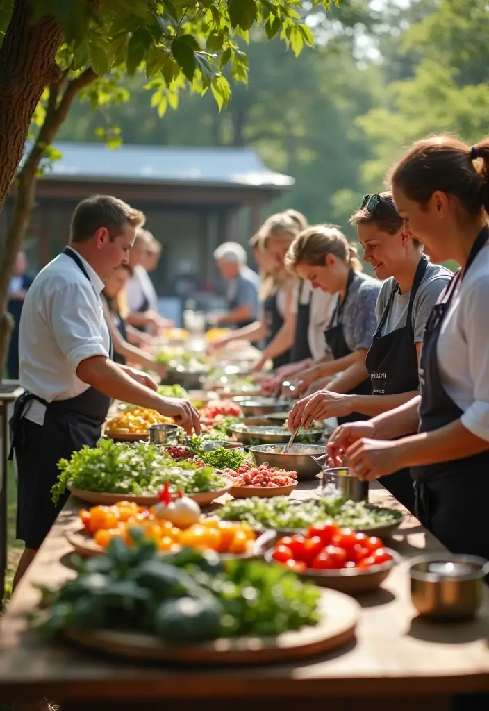 15 Unforgettable Outdoor Party Ideas for Adults That Will Light Up Your Backyard! - 14. Outdoor Cooking Class