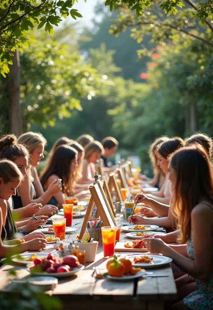21 Outdoor Summer Party Ideas That Will Make You the Host Everyone Talks About! - 6. Art in the Garden