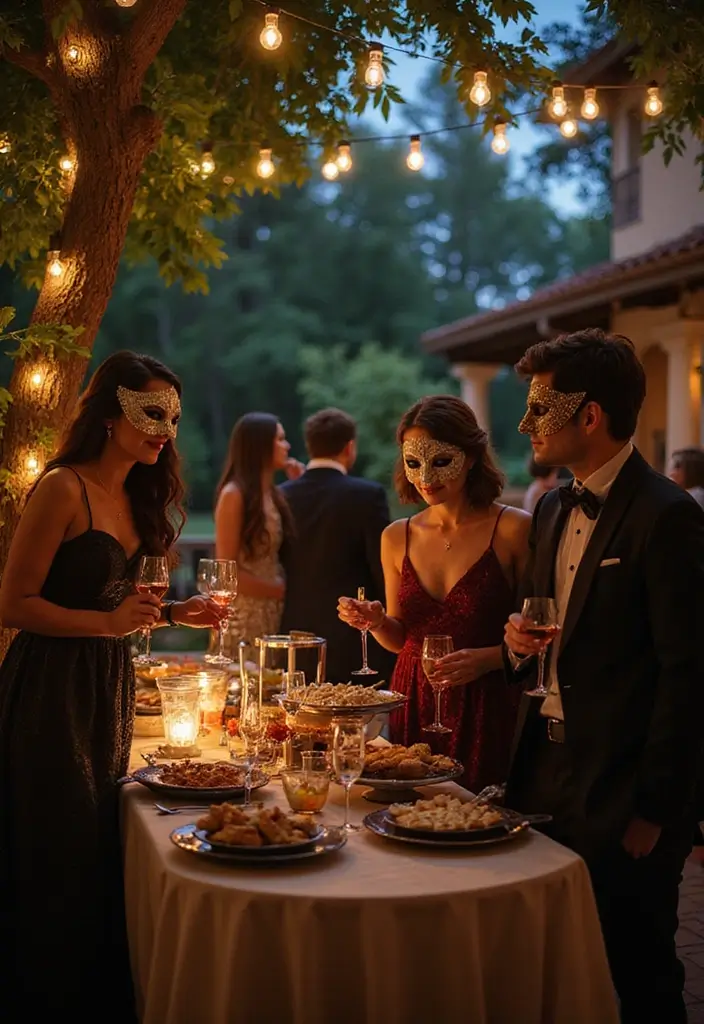Outdoor Party Ideas at Night: 10 Unique Ways to Celebrate Under the Stars! - 7. Masquerade Under the Moon