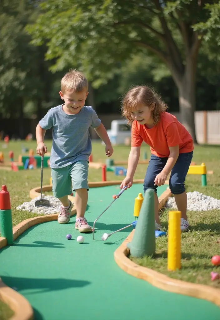 25 Epic Outdoor Party Ideas for Kids That Will Make You the Coolest Parent! - 24. Miniature Golf Party