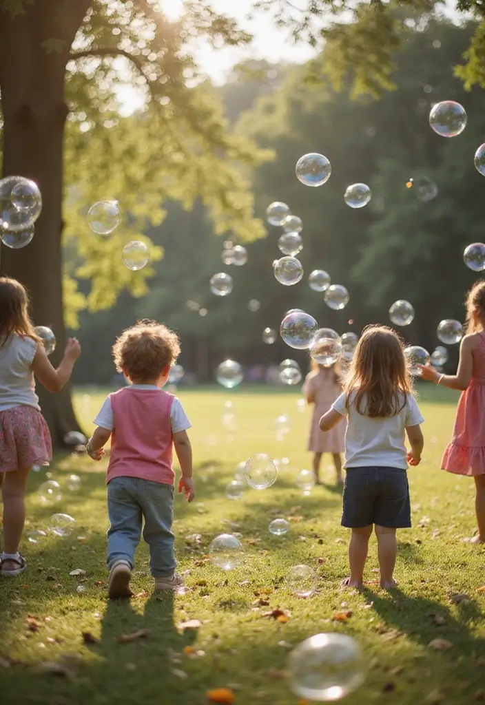 25 Epic Outdoor Party Ideas for Kids That Will Make You the Coolest Parent! - 11. Bubble Party