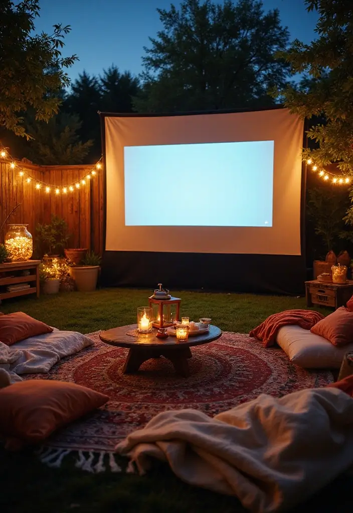 Outdoor Party Ideas at Night: 10 Unique Ways to Celebrate Under the Stars! - 2. Movie Night Under the Stars