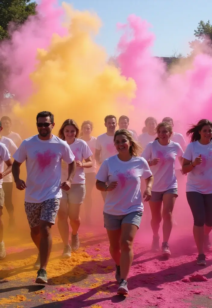 21 Outdoor Summer Party Ideas That Will Make You the Host Everyone Talks About! - 15. Color Run Party