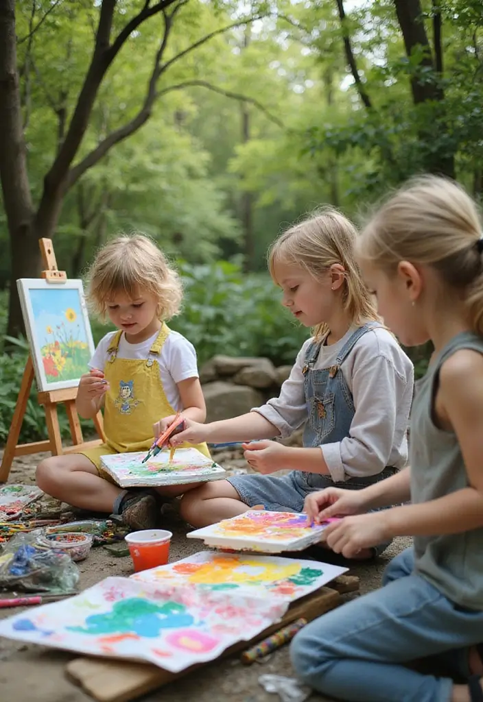 25 Epic Outdoor Party Ideas for Kids That Will Make You the Coolest Parent! - 7. Art in the Park