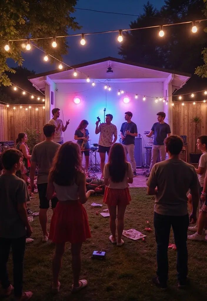 12 Backyard Party Ideas for Teens That Will Blow Their Minds (You Won't Want to Miss #6!) - 9. Backyard Karaoke Night
