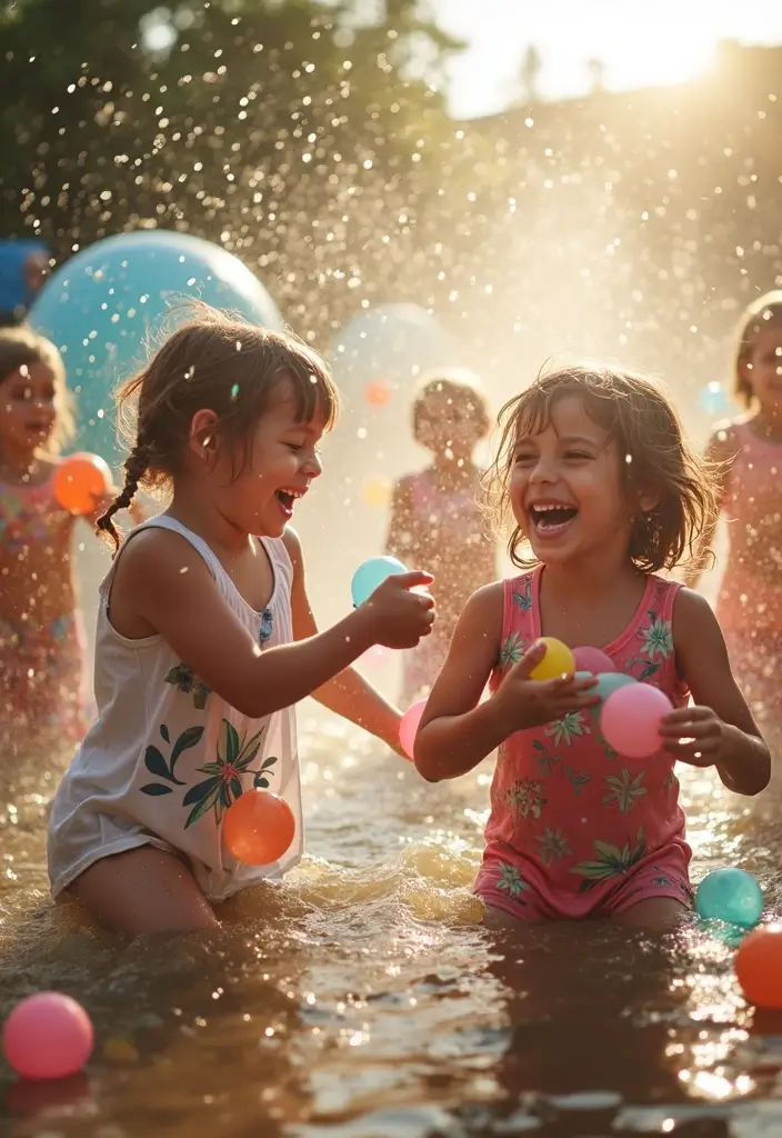 25 Epic Outdoor Party Ideas for Kids That Will Make You the Coolest Parent! - 1. Water Balloon Fight