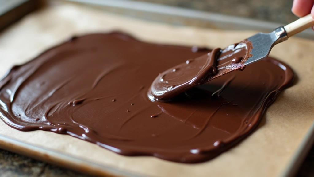 Best Peppermint Bark Recipe: Layered Chocolate and Peppermint Crunch - Step 4: Spread the Base Layer