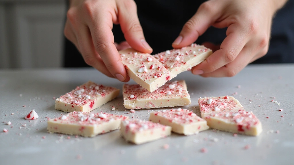 Best Peppermint Bark Recipe: Layered Chocolate and Peppermint Crunch - Step 8: Break into Pieces