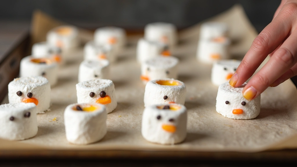 Create Magical Snowman Marshmallow Pops: Perfect for Winter Parties - Step 4: Attach Noses and Eyes