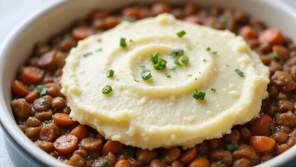 Delicious Vegan Lentil Shepherd's Pie: Healthy & Satisfying - Step 6: Assemble the Pie