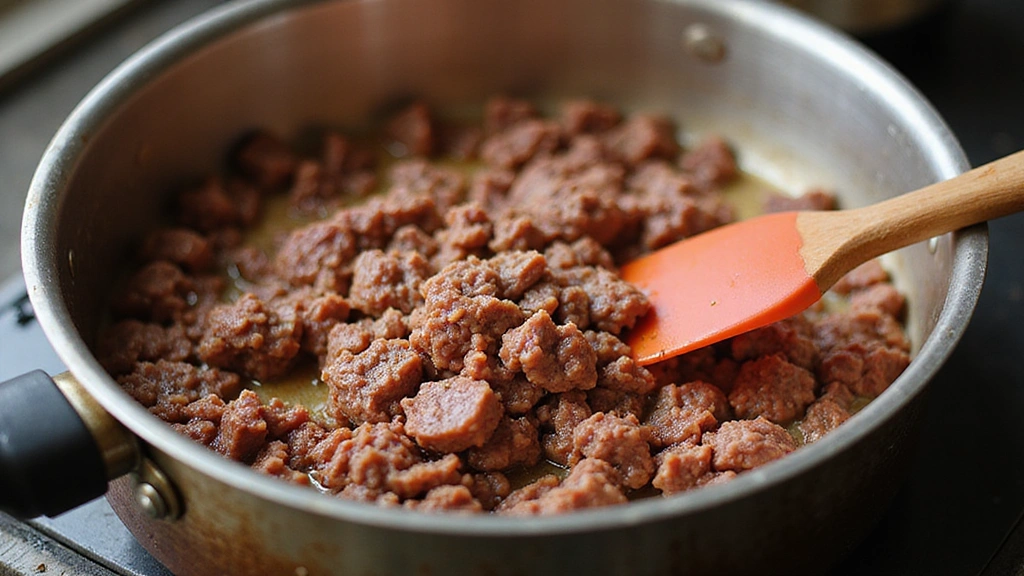 Easy Chilli Baked Potatoes: A Quick and Flavorful Weeknight Meal - Step 4: Brown Ground Beef
