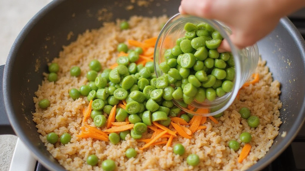 Easy One-Pot Recipe: Salmon with Miso, Turmeric, and Coconut Rice - Step 4: Add Vegetables