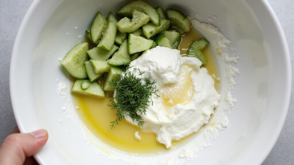 Fresh Cucumber Yogurt Sauce for Smashed Beef Kebabs: Perfect Pairing - Step 2: Mix the Sauce Ingredients