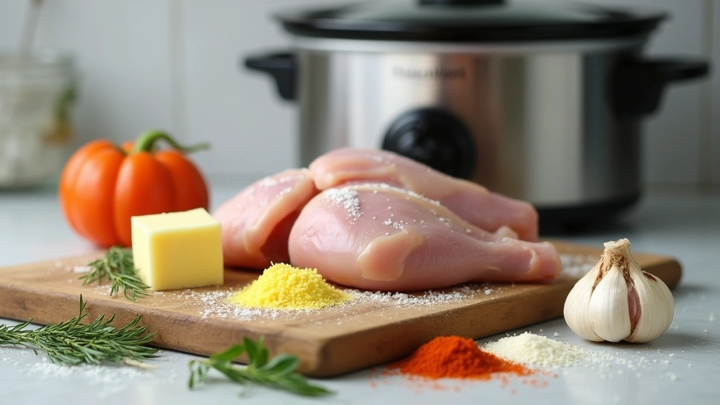 Garlic Butter Chicken in the Slow Cooker: One-Pot Weeknight Dinner - Step 1: Prepare Ingredients