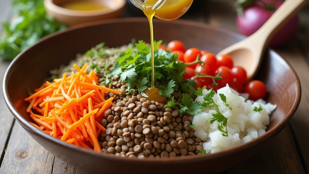 How to Make the Best French Lentil Salad: Fresh, Tangy & Protein-Packed - Step 5: Combine Salad Ingredients