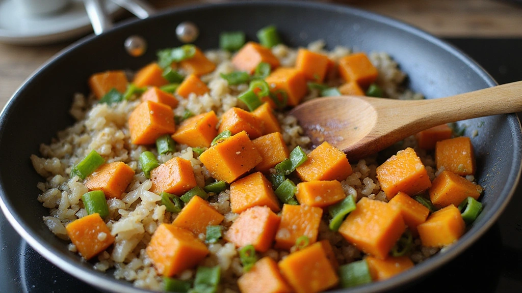 How to Whip Up Tasty Black Bean Sweet Potato Burritos in 30 Minutes - Step 3: Sauté Vegetables