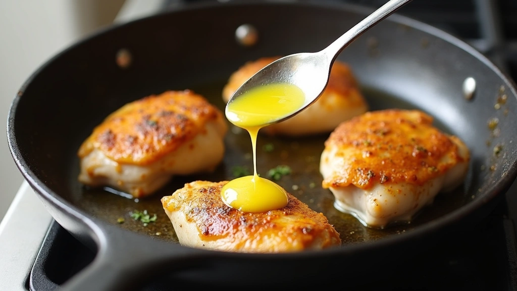 One-Pan Crispy Chicken With Lime Butter: Crisp Skin, Flavorful Inside with in 30mins - Step 6: Baste Chicken