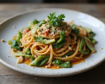 One-Pan Spicy Tahini Noodles with Bok Choy: Deliciously Simple Recipe
