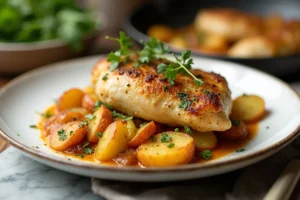 One-Pan Wonder: Garlic Parmesan Chicken and Potatoes Recipe You’ll Love