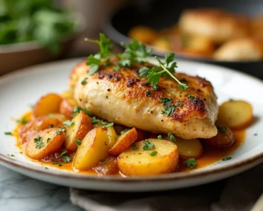 One-Pan Wonder: Garlic Parmesan Chicken and Potatoes Recipe You’ll Love