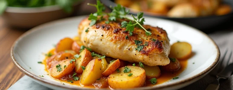 One-Pan Wonder: Garlic Parmesan Chicken and Potatoes Recipe You’ll Love
