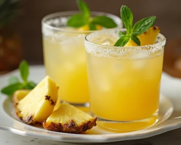 Pineapple Punch with Ginger: Fresh, Zesty & Fizzy Pineapple Punch with Ginger: Fresh, Zesty & Fizzy