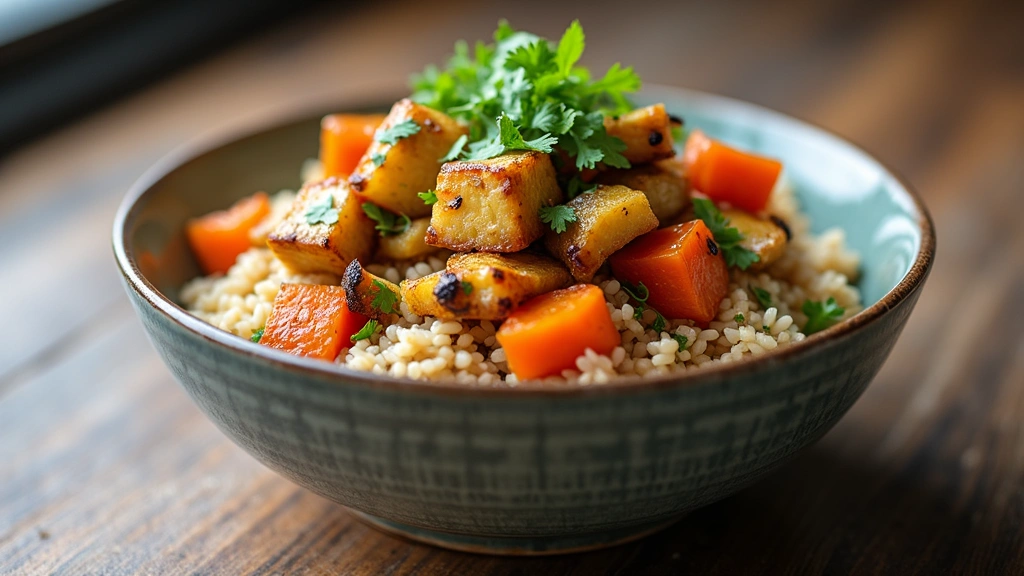 The Best Roasted Veggie & Tofu Brown Rice Bowl: Protein-Packed & Flavorful - Step 8: Assemble the Bowl