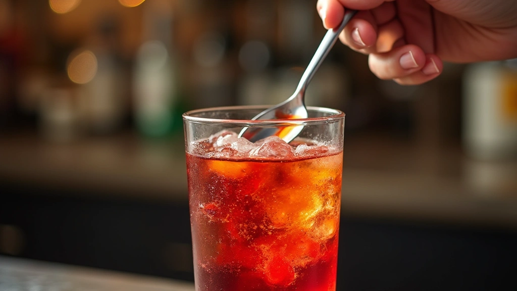 The Ultimate Shirley Temple Mocktail: Grenadine Sweetness in Sparkling Soda - Step 5: Stir the Drink