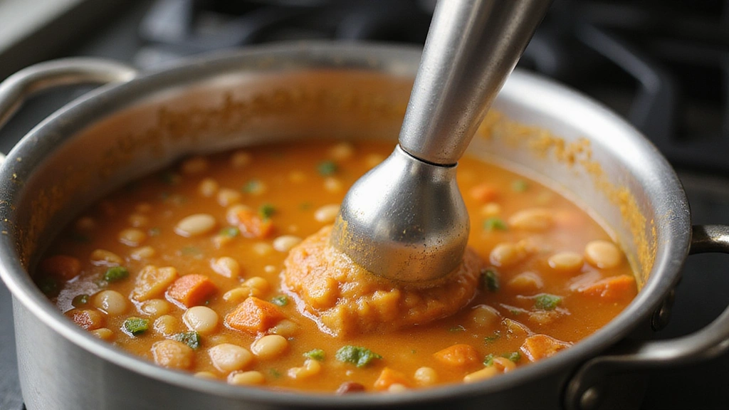 Ultimate Vegan Bean and Bacon Soup Recipe: Rich, Smoky, and Satisfying - Step 6: Blend the Soup