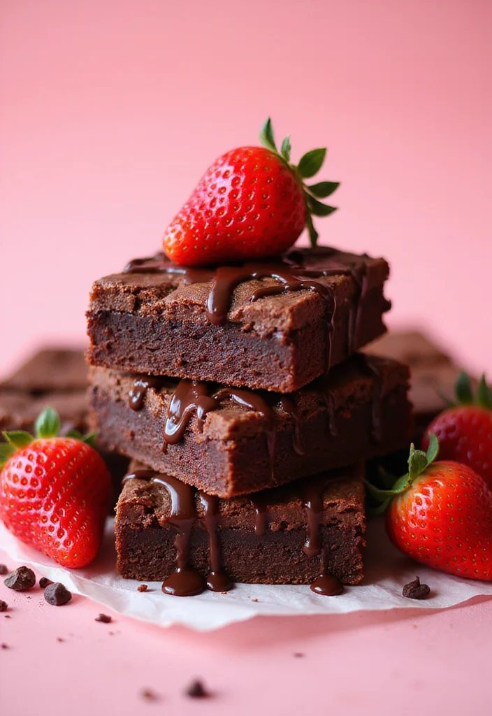 13 Mouthwatering Flavored Vegan Brownies That'll Change Your Dessert Game Forever! - 10. Strawberry Chocolate Brownies