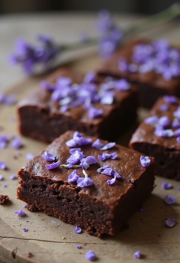 13 Mouthwatering Flavored Vegan Brownies That'll Change Your Dessert Game Forever! - 12. Lavender Chocolate Brownies