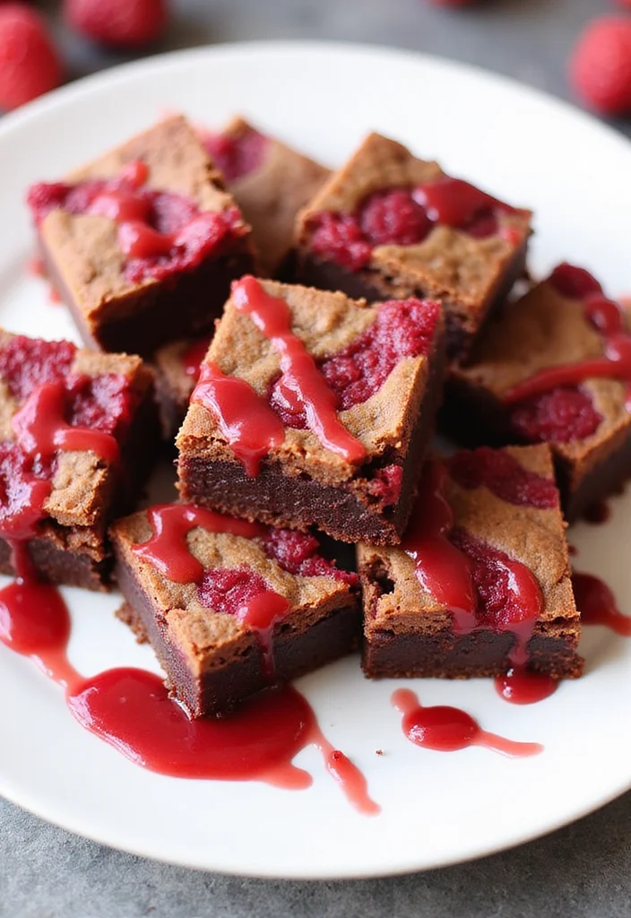 13 Mouthwatering Flavored Vegan Brownies That'll Change Your Dessert Game Forever! - 4. Raspberry Swirl Brownies