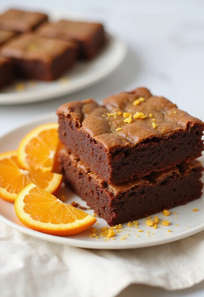 13 Mouthwatering Flavored Vegan Brownies That'll Change Your Dessert Game Forever! - 5. Orange Zest Brownies