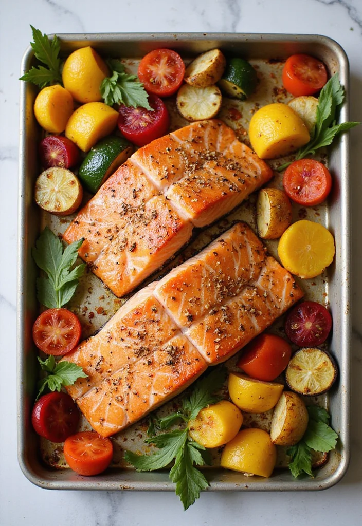 13 Quick Recipes for Dinner That Will Have Your Family Asking for Seconds! - 5. Sheet Pan Salmon and Veggies