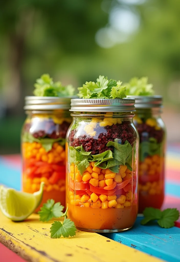 13 Quick Recipes for Dinner That Will Have Your Family Asking for Seconds! - 8. Taco Salad in a Jar
