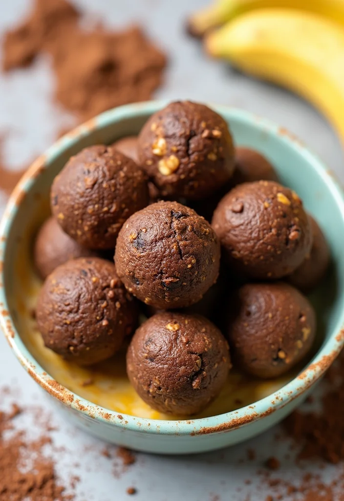 15 No Bake Energy Balls Recipes That Will Change Your Snack Game Forever! - 12. Chocolate Peanut Butter Banana Energy Balls
