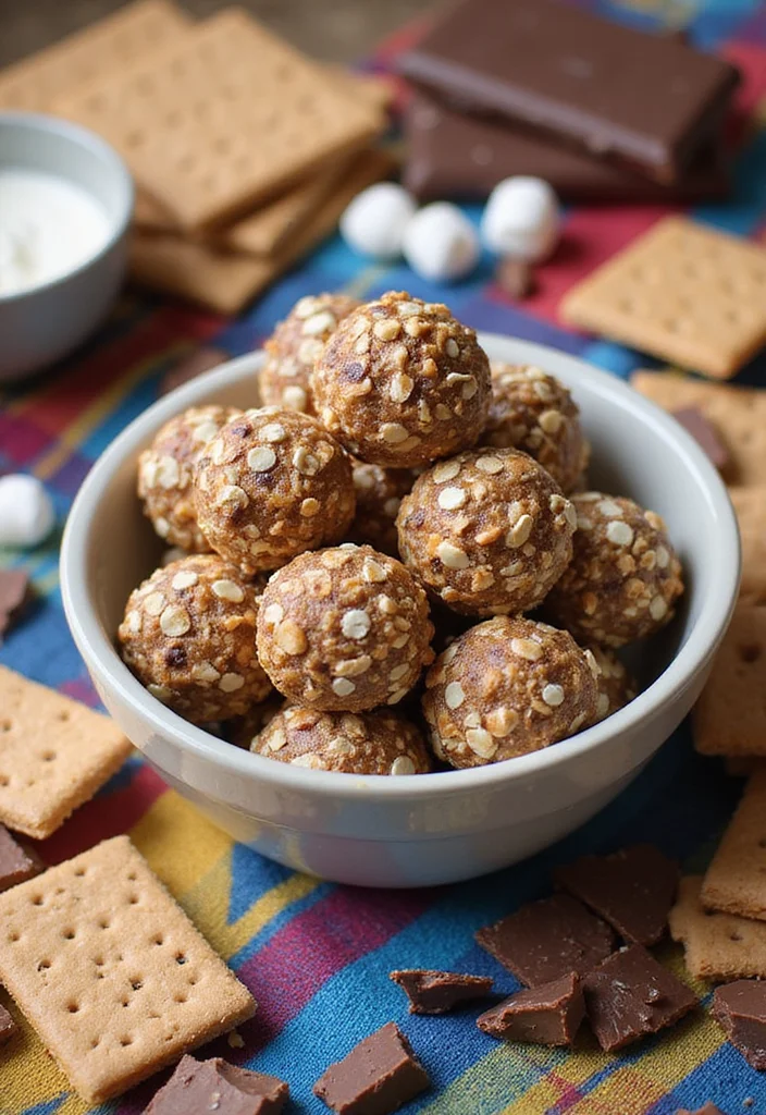 15 No Bake Energy Balls Recipes That Will Change Your Snack Game Forever! - 8. S'mores Energy Balls