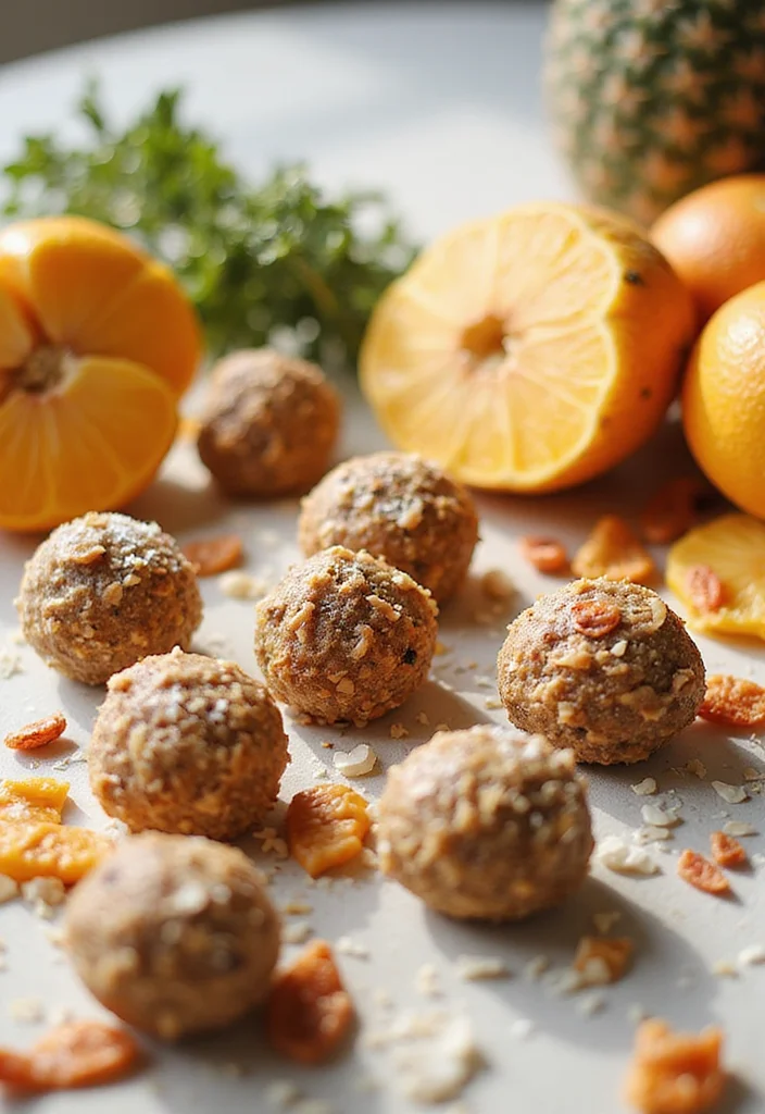 15 No Bake Energy Balls Recipes That Will Change Your Snack Game Forever! - 9. Tropical Fruit Energy Balls