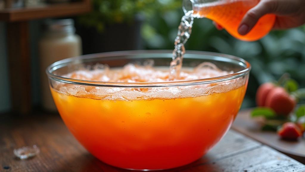 Candy Cane Christmas Punch Recipe: Sparkling & Delicious Holiday Drink - Step 3: Add Sparkling Water
