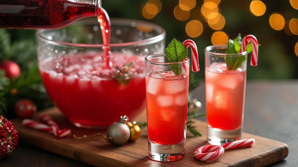 Candy Cane Christmas Punch Recipe: Sparkling & Delicious Holiday Drink - Step 8: Serve and Enjoy