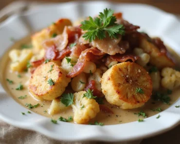 Creamy Bacon, Chicken & Cauliflower Bake: A Comforting One-Pan Delight