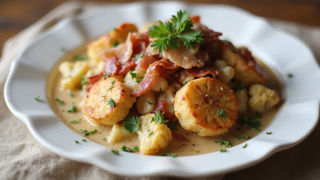 Creamy Bacon, Chicken & Cauliflower Bake: A Comforting One-Pan Delight - Nest Notion