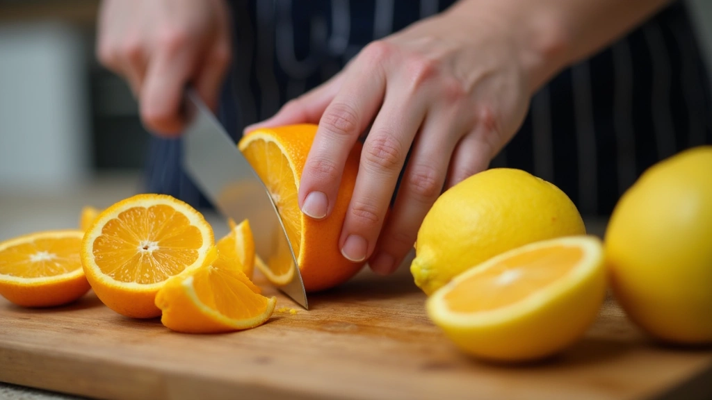 Create the Perfect Midnight Frost Christmas Punch: Sparkling and Seasonal - Step 2: Slice the Fruits