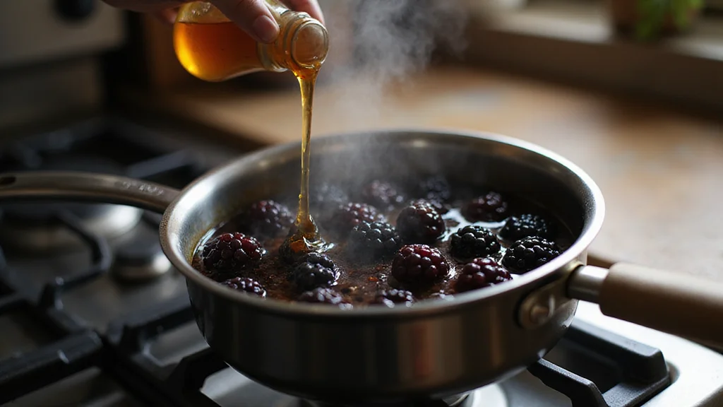 Decadent Blackberry Mini Cheesecakes: A Bite-Sized Delight - Step 6: Prepare the Blackberry Topping