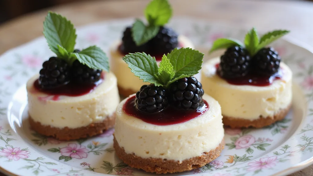 Decadent Blackberry Mini Cheesecakes: A Bite-Sized Delight - Step 8: Serve and Enjoy
