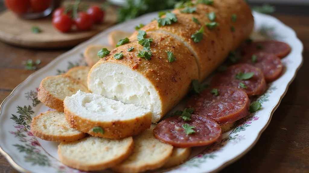 Festive Antipasto Cream Cheese Log: The Perfect Holiday Appetizer - Step 5: Unwrap and Serve